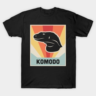 KOMODO Dragon - Vintage 70s Style Poster T-Shirt